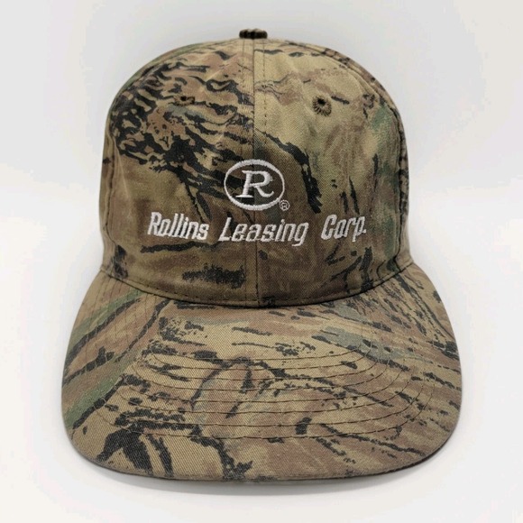 Rollins Leasing Co Trucking ATT Camo Hat Snapback All Terrian Tiger Stripe Cap - Picture 1 of 8
